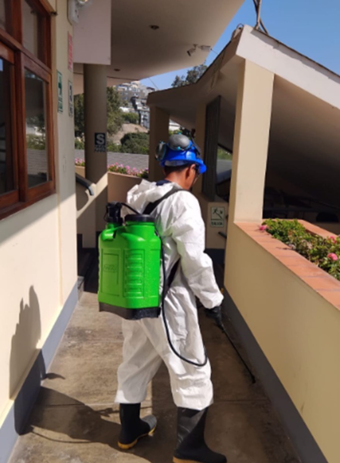 Fumigación de áreas comunes
